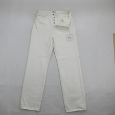 Pistola Women's Jeans 26 Cassie Super High Rise Straight Leg White Denim New picture