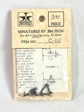 Harmony Forge Miniatures By Jim Ison Dutch Door Quadrant Lock w/nails 1:12 C-115 picture
