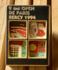 Lapel Pin  tennis 9 ième open Bercy 1994 NOIR Arthus Bertrand picture