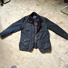 Barbour Men's Ogston Navy Wax Field Jacket picture