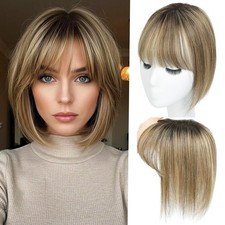 lagomance Hair Toppers with Thinning Hairs 100% Real Human Hair Toppers for Wome picture