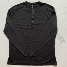 Lululemon The Fundamental LS Henley Men’s Black Long Sleeve Shirt Sz XXL $78 picture