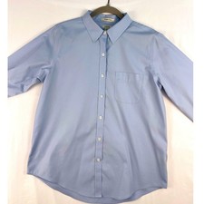 LL Bean Wrinkle Free Button Down Shirt Light Blue Cotton  Mens M Regular Preppy picture