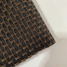Vintage Thick Jacquard Speaker Grill Cloth Stereo Fabric Black & Brown 0.75x0.5m picture