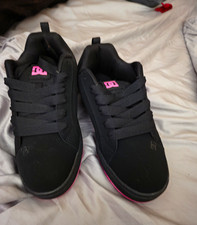 DC Shoes Court Graffik Men's Skate Shoes Black/Pink US 9.5 Medium D picture