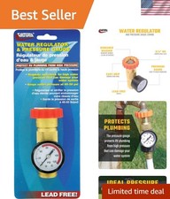 Essential Brass Water Regulator & Pressure Gauge for RVs - Compliance Guaranteed picture