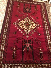 1920s Antique Turkmen Ersari Rug 5x8 Afghan Handmade Persian Style Tribal Carpet picture