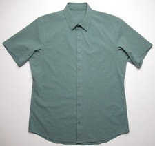 Lululemon Airing Easy Short Sleeve Shirt Mens Medium WovenAir Green /  picture