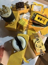 NOS Hubbell Industrial Electrical Lot GFCI GFM20 Plugs Receptacles Twist Lock picture