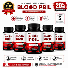 (5 Pack) Bloodpril Advanced Blood Health Support Formula Blood Pril 300 Capsules picture