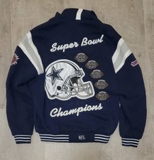 VTG Dallas Cowboys Super Bowl 5X Champions Jacket NFL G-lll Football Size Large picture