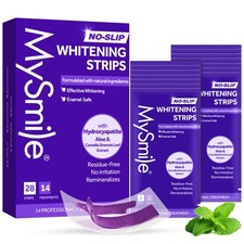MySmile 28pc Purple Teeth Whitening Strips Residue Free Enamel Safe Whitestrips picture