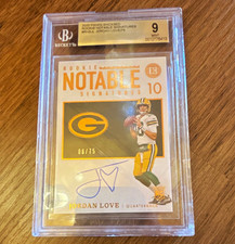 Panini Encased Jordan Love Packers Rookie Notable Signatures Auto RNS-JL /75 picture