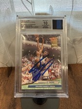 1992-93 Fleer Ultra - Rookie Shaquille O'Neal #328 (RC)  Beckett 10 Auto + Patch picture