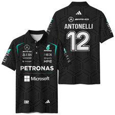 Andrea Kimi Antonelli Petronas Racing Formula 1 Polo shirt All Size S-5XL picture
