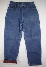 Vintage L.L. Bean Jeans Women's 10 Double L Relaxed Fit Flannel Lined Med Wash picture