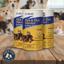 Zodiac Flea & Tick Powder 6 oz. for Dogs Puppies Cats Kittens Shaker Top 3PCK picture