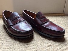 Vintage Brooks Brothers Burgundy Leather Loafers 0102 Men’s Sz 9 1/2 E picture