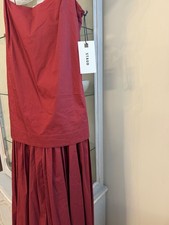 Staud burgandy dress small. Beautiful, pleated skirt. Brand new w/tags Never wor picture