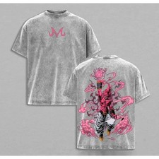 Majin Buu DBZ Vintage Washed Oversized Cotton Anime Fan Graphic T-shirt picture