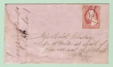 #11 on ca1851 (Sept 1) Cover w/ms LEVERINGTON PO (Philadelphia) to 28 Winter St picture