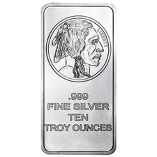 10 Troy oz Buffalo .999 Fine Silver Bar Sealed picture