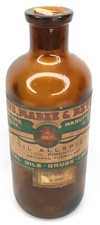Antique 1930s Advertising Glass Bottle With Paper Label MMR Allspice New York NY picture