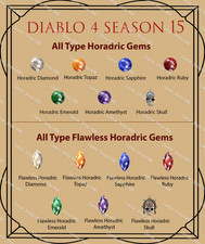 Diablo 4 S15 Season 15 All Type Horadric Gem / Flawless Horadric Gem Gems D4 picture