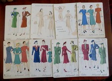 Caltex Sportswear Women's Dresses Fashion c. 1940's color style sheets w/ prices picture