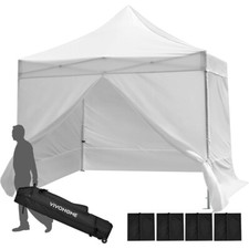 8x8ft Pop Up Canopy Commercial Canopy Tent Heavy Duty with Sidewall Roller Bag picture