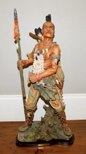 VINTAGE JSL Collection Native American Warrior Chief Statue Figure 25