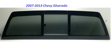 Fits 2007-2013 Chevy Silverado Back Glass Manual Sliding Window Non-Heat picture