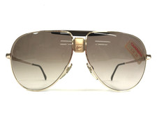 Vintage Carrera Sunglasses 5570 40 Gold Pilot Frames w/ Brown Gradient Lenses picture