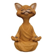 Whimsical Buddha Cat Figurine 5