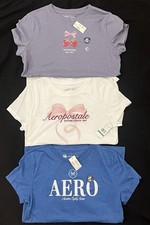 Aeropostale Women’s XL Graphic T-Shirts Lot of 3 NWT Cherry Bow Logo Tees picture