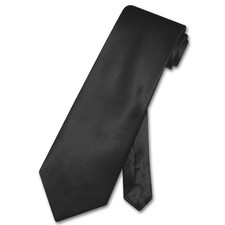 Biagio 100% SILK NeckTie Solid BLACK Color Mens Neck Tie picture