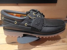 TIMBERLAND MEN'S AUTHENTIC 3-EYE HANDSEWN PREM. LEATHER BOAT/CASUAL SHOE SZ 10.5 picture