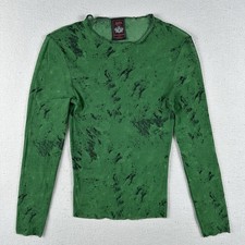 Vintage Y2K Jean Paul Gaultier Maille Classique Mesh Top XS Green Abstract Sheer picture