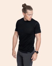 NWT Woolly Clothing Co. 100% Merino Wool Crew Neck T-Shirt Tee Size Large 175GSM picture