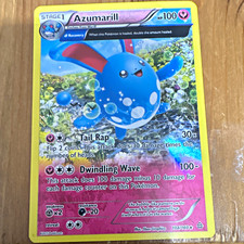 Pokemon TCG Azumarill 104/160 Primal Clash Reverse Holo Rare HP 100 (2015) picture