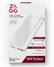 Zagg Crystal Palace Case + Glass Screen Protector Bundle Samsung S25 Edge picture