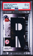 2008 Upper Deck SP Authentic Derek Jeter By the Letter Auto Patch BL-DJ R picture