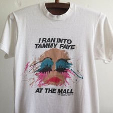 Vintage I Ran Into Tammy Faye at The Mall T Shirt Tammy Faye Bakker 1987 Rare Te picture