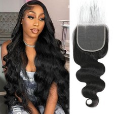 MOOTAFUL 5x5 Transparent HD Lace Closure Human Hair Body Wave 14 Inch Virgin picture