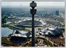 c1970s Munich Germany Olympic Park Tower Aerial View Postcard picture