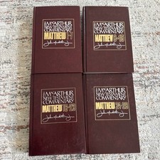 Matthew 1 -28 - John MacArthur - Bible Commentary - 4 Book Lot Moody Press 1987 picture