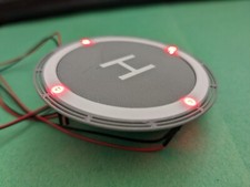 N 1:160 scale heli pad helicopter landing pad w 4x red blinking LEDs picture