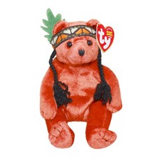 Ty Beanie Baby Little Feather - MWMT (Bear Indian 2003) Thanksgiving picture