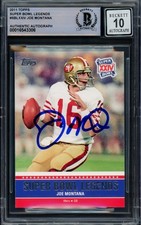 Joe Montana Auto 2011 Topps SB Legends Card SBL-XXIV 49ers Auto 10 Beckett picture