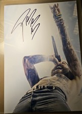 W/ COA ORIGINAL POST MALONE AUTOGRAPH ON SEMI- GLOSS 8.5X12